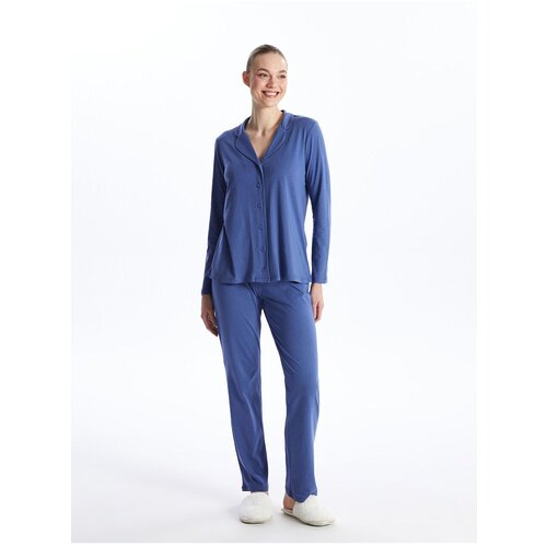 LC Waikiki Shirt Collar Plain Long Sleeve Women&amp;#039;s Pajama Set Slike