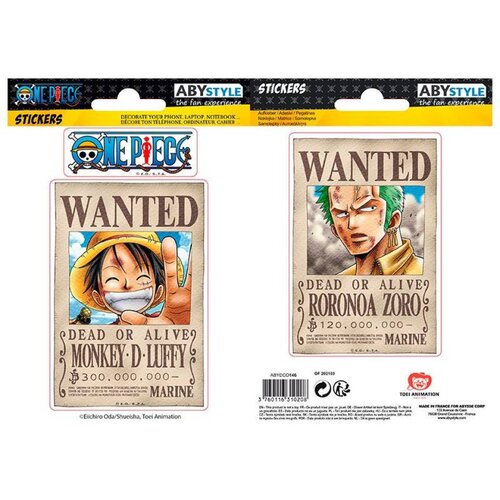 Abystyle Nalepnice - One Piece - Wanted Monkey D Luffy & Roronoa Zoro Cene