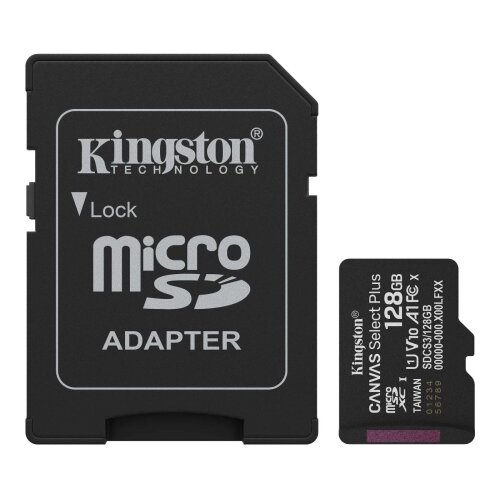 Kingston Micro SD 128GB Canvas Selekt Plus 150MBs ,Class10 UHS-1 U1 V10+ Adapter Cene