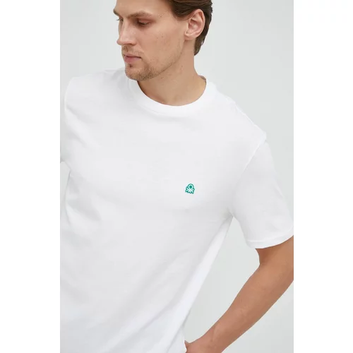 United Colors Of Benetton Bombažna kratka majica bela barva