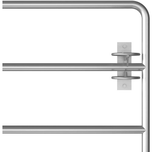 vidaXL Vrata za pašno ograjo s 5 prečkami (150-400)x90 cm srebrna Cene