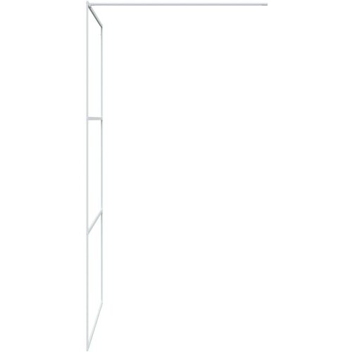 Pregrada za tu&amp;scaron; bijela 115 x 195 cm s prozirnim staklom ESG Slike