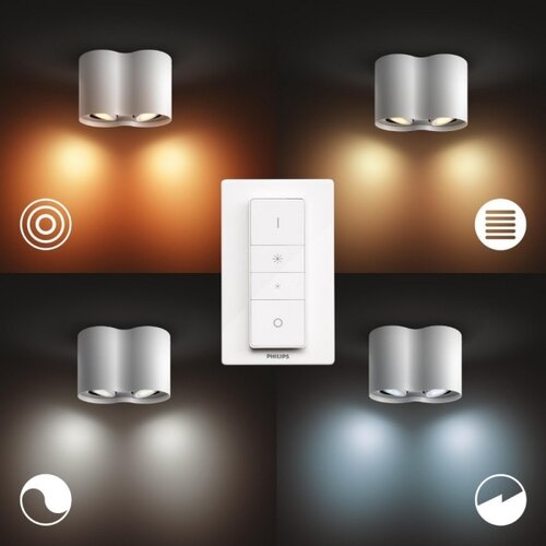 Philips LED prigu&amp;scaron;iva spot svetiljka Hue PILLAR 2xGU10/5W/230V + daljinski upravljač Slike