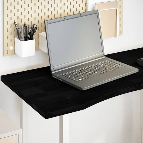 VidaXL Mizna plo&amp;scaron;ča temno rjava 100x60x2,5 cm trdna hrastovina Slike