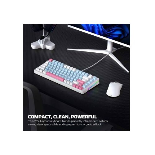 Fantech tastatura mehanička gaming MK612 atom x83 ame bela (rosie switch) Slike
