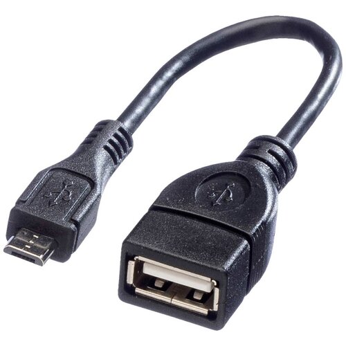 Value USB kabel USB 2.0 USB-mikro-B vtič\, USB-A vtičnica 0.15 m črna za&scaron;čiten 11.99.8311, (20417270) Cene