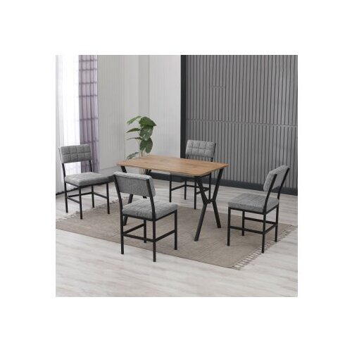 Hanah home Set Trpezarijski sto i 4 stolice Dubai Grey Walnut Cene