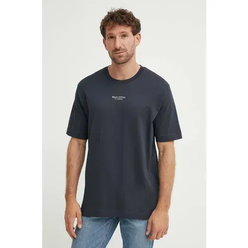 Marc O'Polo Bombažna kratka majica moška, mornarsko modra barva, 426201251382