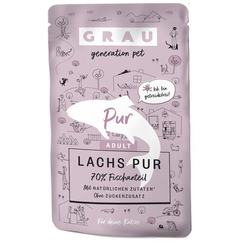 GRAU Adult bez žitarica 16 x 125 g - Losos Slike