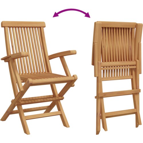 vidaXL 3-delni zložljivi vrtni bistro set iz solidnega akacijevega lesa Cene