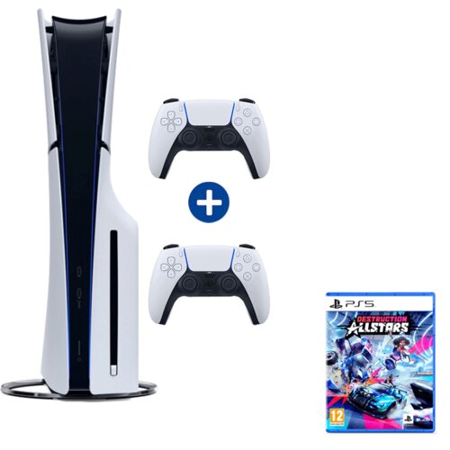 Sony PlayStation 5 SLIM D chassis + PS5 Dualsense Wireless Controller + Destruction AllStars PS5 Slike