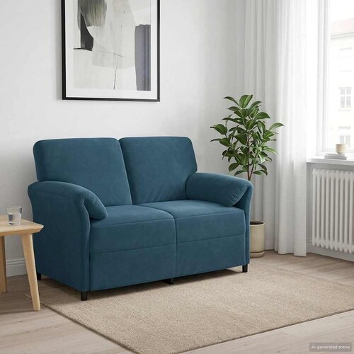 SOFA za dvije osobe Plava 138 x 83 x 95 cm Baršun Cene