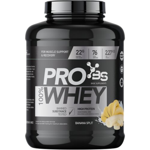 Basic Supplements 100% PRO WHEY 2.27KG - Banana Split Cene