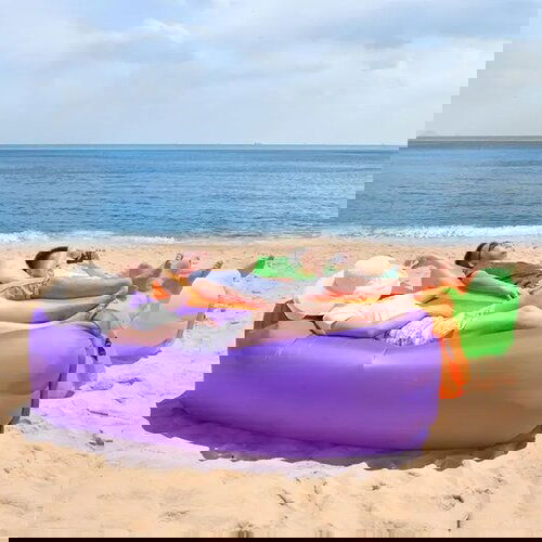 Lazy Bag - ležaljka na naduvavanje za plažu Narandžasta Cene