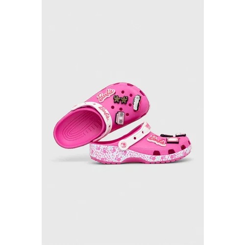 Crocs Natikači Barbie Classic Clog ženski, roza barva, 208817