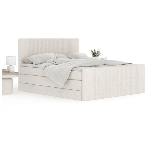 Maison de R&amp;ecirc;ve Bež boxspring krevet s prostorom za odlaganje 160x200 cm Bergamo &amp;ndash; Slike