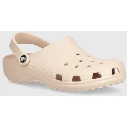 Crocs Natikači Classic ženski, bež barva, 10001