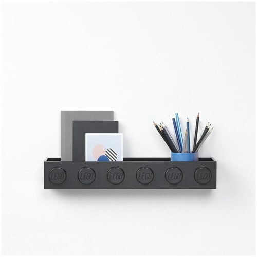 Lego Dječja crna zidna polica Sleek Slike