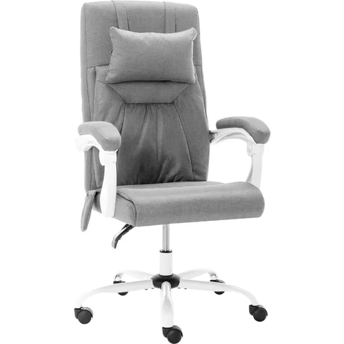  Masažna uredska stolica od tkanine siva