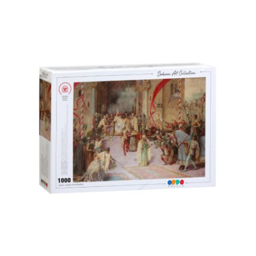 Oddo Slagalica Serbian Art Collection, Paja Jovanović, Progla&scaron;enje Du&scaron;anovog zakonika, 1000 delova Cene