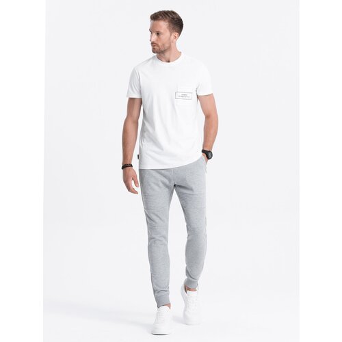 Ombre Men's sweatpants in pleasant knit fabric - black Cene