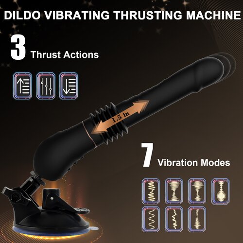 Paloqueth Vibrator Fuck Machine with Suction Cup Black Slike