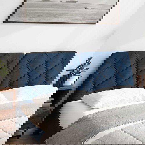 Maison Chic posteljno vzglavje - vzglavna omarica - vzglavna stranica modra 120 cm blago, (21704116) Cene