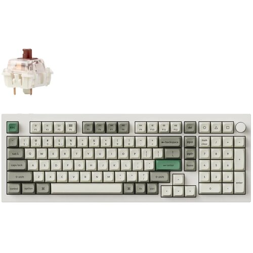KEYCHRON Q5 Max QMK/VIA Brezžična Mehanska Tipkovnica, Bluetooth / 2.4 GHz, Brown Tactile Switch, US Layout, Q5M-P3, (21733283) Slike