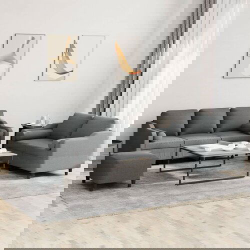 vidaXL 3-dijelni set sofa s jastucima tamnosivi od tkanine Cijene
