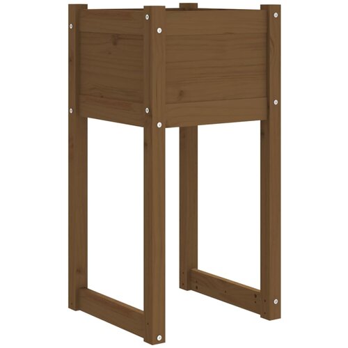 Maison Chic Visoka greda - Greda - Cvetlični Lonec medeno rjava 40x40x81 cm trdna borovina, (21790612) Slike
