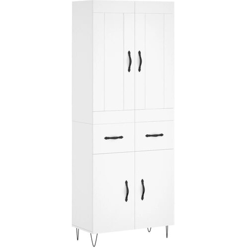 Maison Chic Visoka omara - Komoda - Predalnik bela 69,5x34x180 cm inženirski les, (21720059) Cene