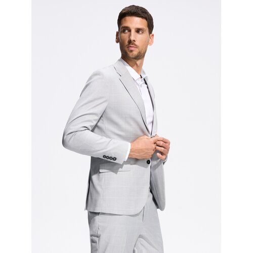 Reserved Karirani slim fit sako - svijetlo siva Cijene