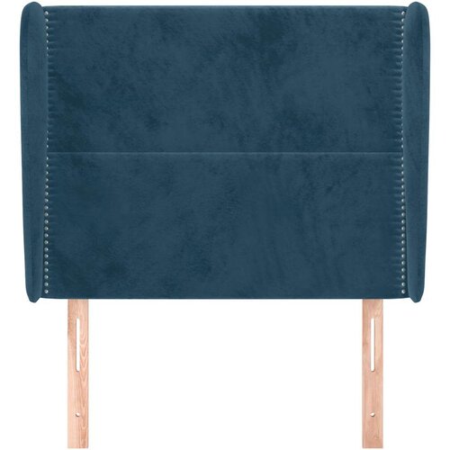  Uzglavlje s u&amp;scaron;ima tamnoplavo 103x23x118/128 cm bar&amp;scaron;unasto Slike