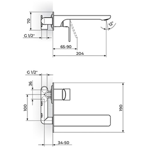 Rosan slavina za lavabo ugradna 1/1 S2 231401B Cene