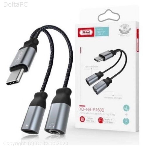 XO NBR160B Adapter Type C to Type C + 3.5mm konektor Slike