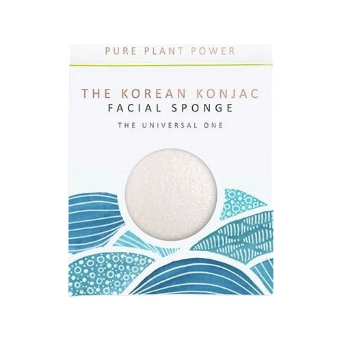 The Konjac Sponge Company the Elements Water with 100% Pure White Konjac Full Size Facial Sponge Slike