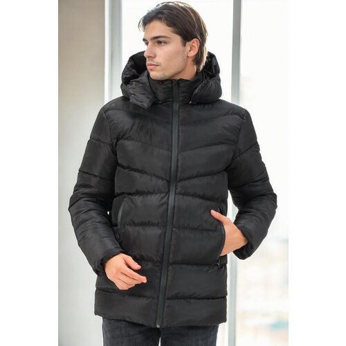 Dewberry M8659 MEN'S COAT-BLACK-1 Cene