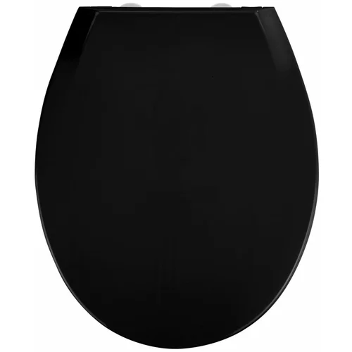 Wenko Črna deska za WC školjko s počasnim zapiranjem Wenko Kos, 44 x 37 cm