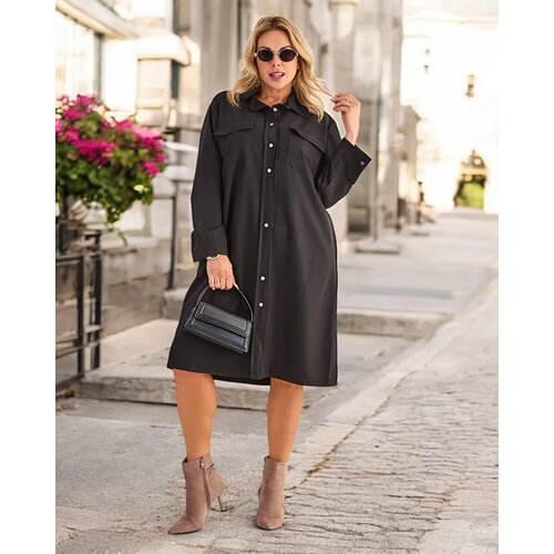 Resti Women's fabric dress with buttons PLUS SIZE Cene