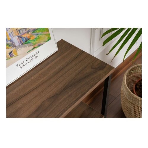 Hanah home Stranska mizica v orehovem dekorju v temni naravni barvi 29,5x120 cm Solace &amp;ndash; Slike
