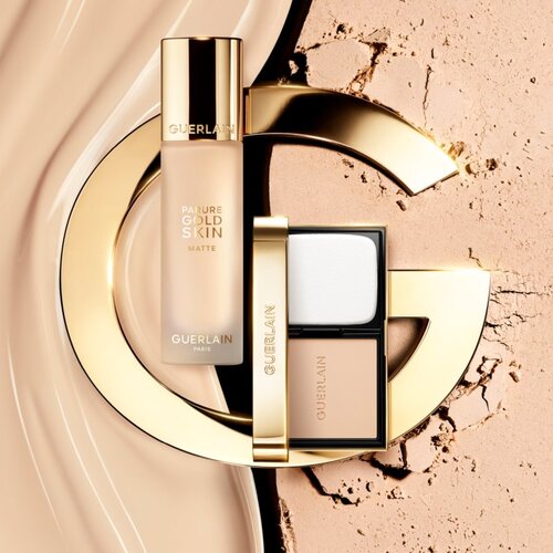 Guerlain Parure Gold Skin Control kompaktni matirajoči puder nadomestno polnilo odtenek 3N Neutral 8,7 g Slike