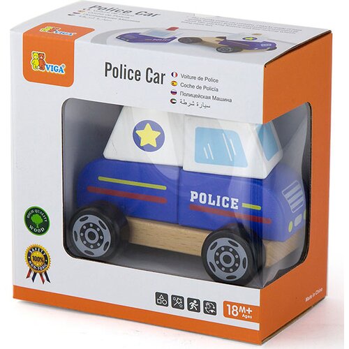 Viga drvena slagalica policijski auto Slike
