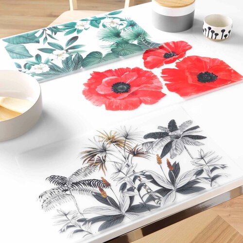 Douceur d int&amp;eacute;rieur Podmetač 28.5x44 cm Red flower &amp;ndash; Slike