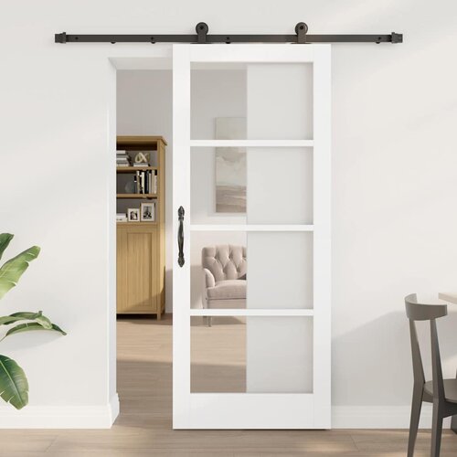  Klizna vrata ORKDAL 83 x 202 cm Masivna borovina i staklo Cene