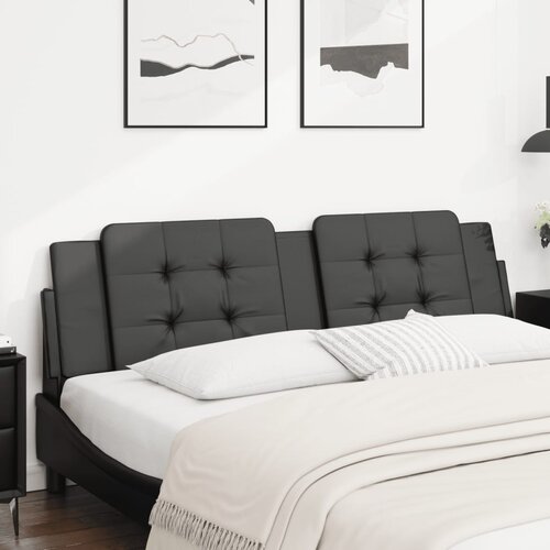 VidaXL Jastuk za uzglavlje crni 180 cm od umjetne kože Slike