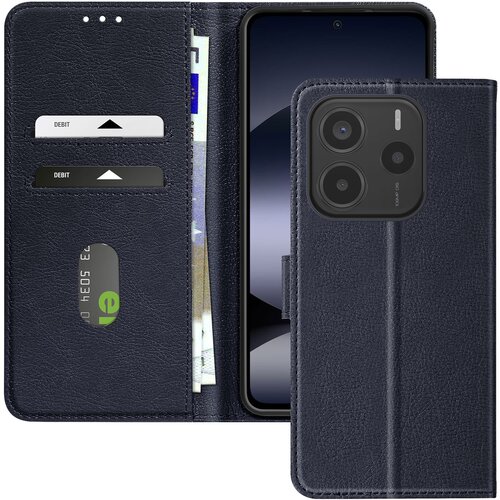 AVIZAR Ohišje za Xiaomi Redmi Note 14 5G Clamshell Wallet and Video Holder, Modra noč, (5000013036) Cene