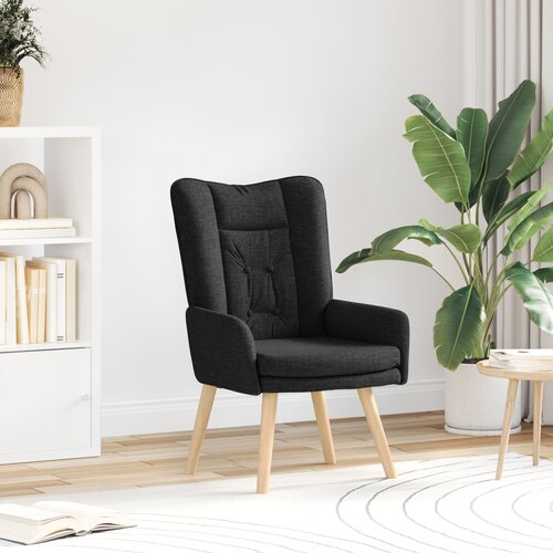 vidaXL Relaxacijska Stol Black Tkanina Cene