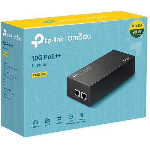Tp-link injektor omada poe380s poe++ 90w 10g Slike