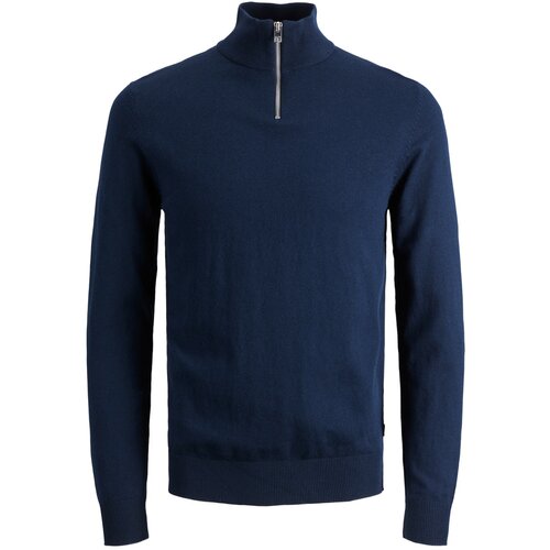 Jack & Jones Muški džemper sa polu zipom 12189339 plavi Slike