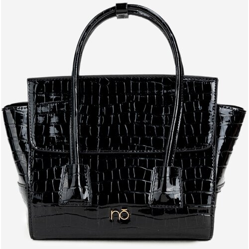 Nobo Small Box Bag with Embossed Pattern BAG5800-M20 Black Slike